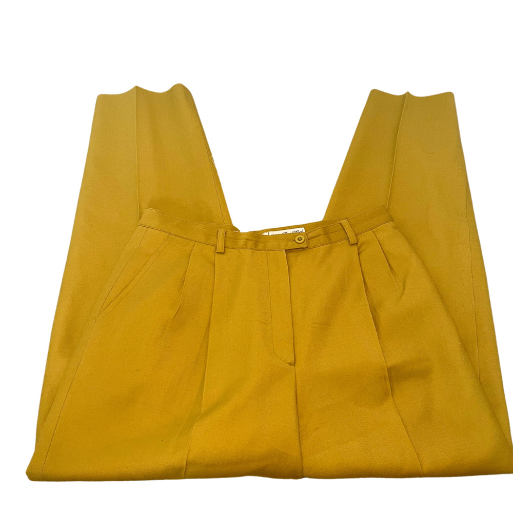 Vintage J. London Olive Green Pleated Trousers Size 14